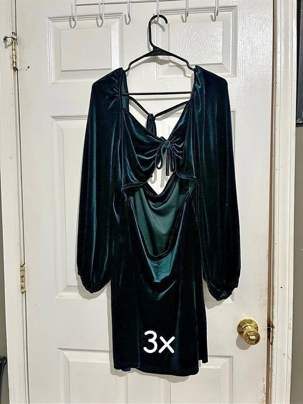 Ruched Mini Dress in Black 3X Like New